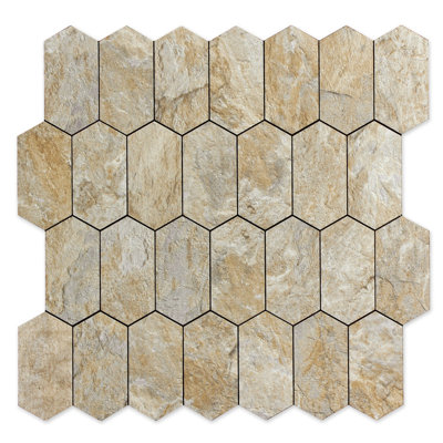 Carreau de mosaïque auto-adhésif en PVC l 12,2 po x L 12,6 po