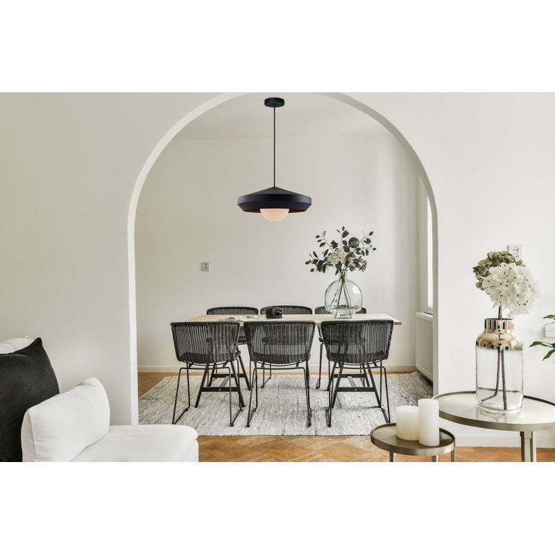 1 - Light Single Pendant, Black