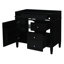 Armoire de salle de bain moderne, 2 tiroirs et tiroir coulissant, bois massif, gris-472896357