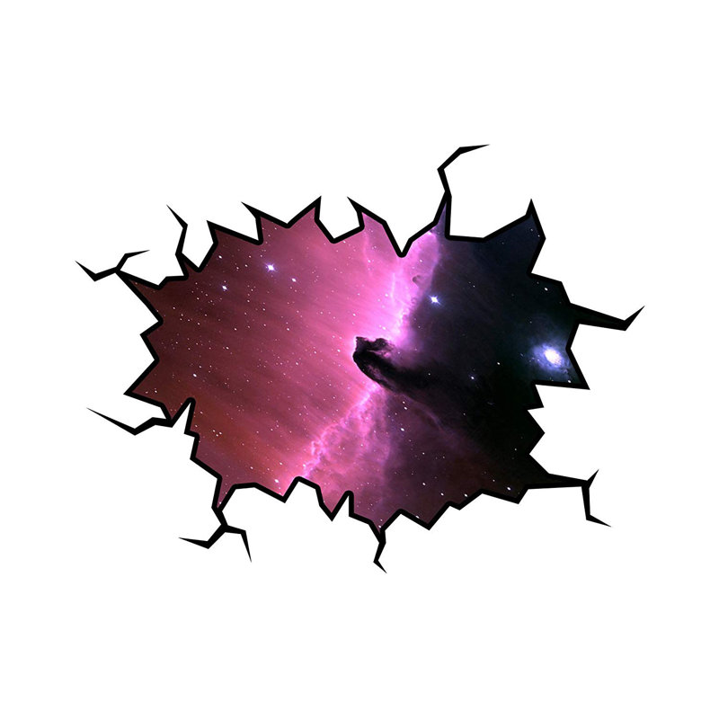 Décalcomanie murale espace extérieur nebula, H 28 po x l 36 po x P 0,01 po