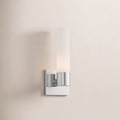 Fulton Single Light Glass Dimmable Armed Sconce