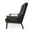 Chaise d'appoint Classy Mid-Century, noir mat, détails, base en bois d'hévéa robuste pour le salon-1612398844