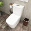 Toilette allongée 1 pièce à double chasse 1,1 / 1,6 GPF avec siège blanc incluse