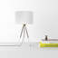 Rurik 24" Brushed Steel/Clear Tripod Table Lamp