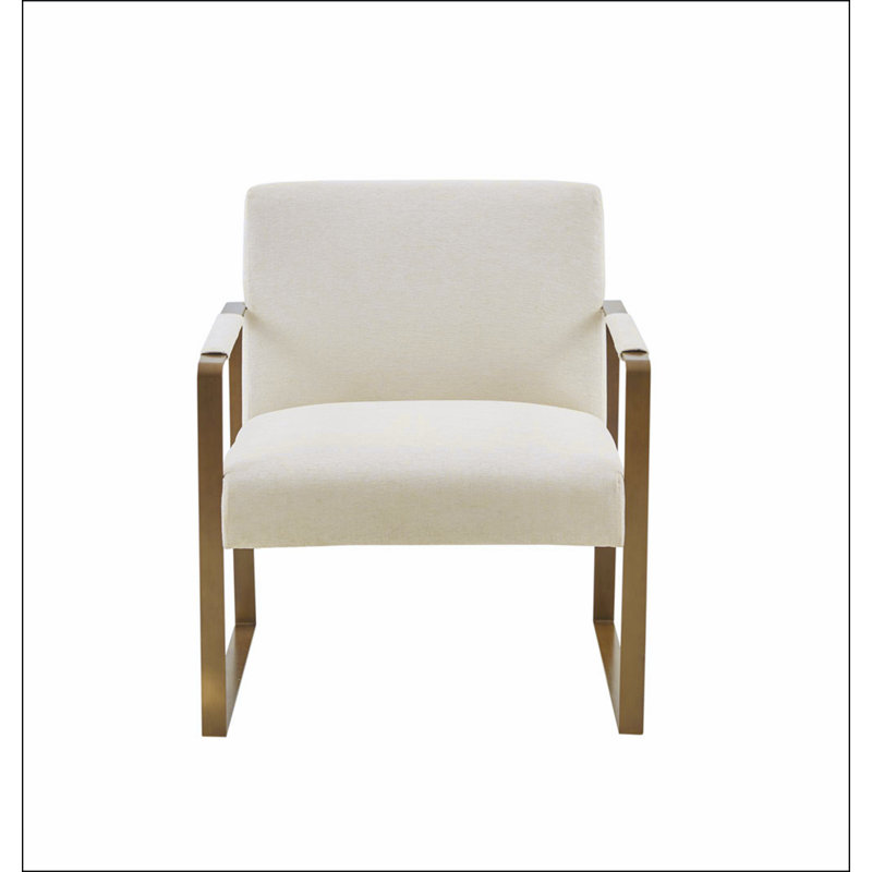 Fauteuil en polyester crème