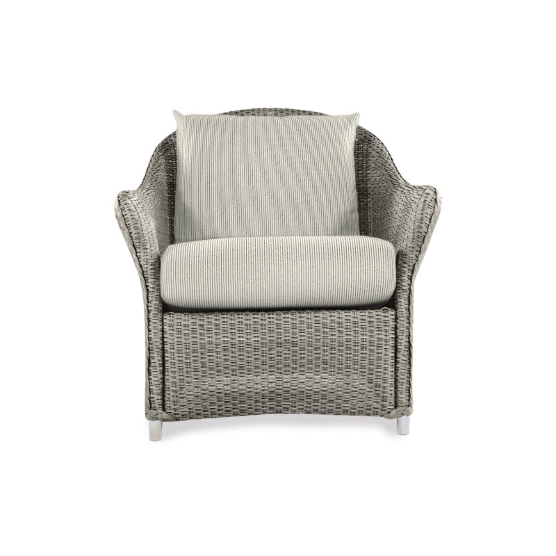 Weekend Retreat Outdoor Lounge Chair, Pewter, Canvas Natural Sunbrella® Canvas