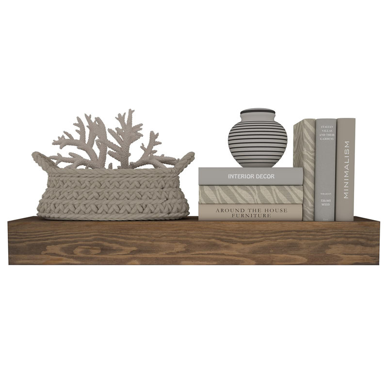 Geirlaug Solid Wood Floating Shelf