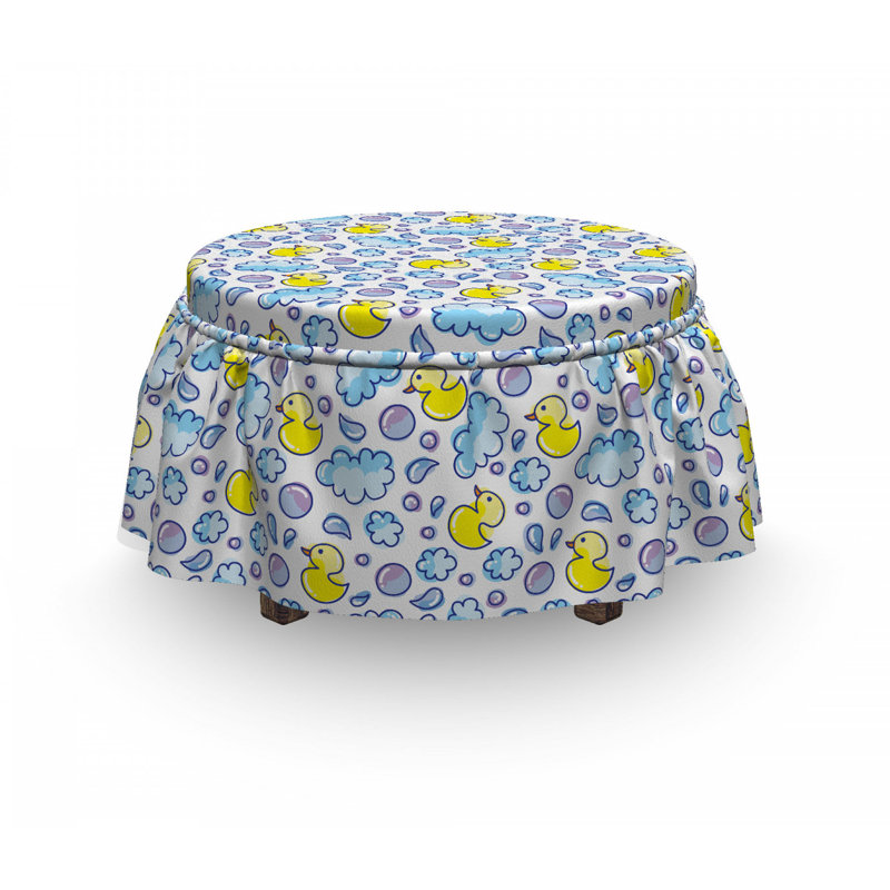 Ensemble de housse pour repose-pieds à coussins carrés 2 pièces baby time