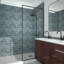 Paroi de douche fixe H 72 "x l 34"