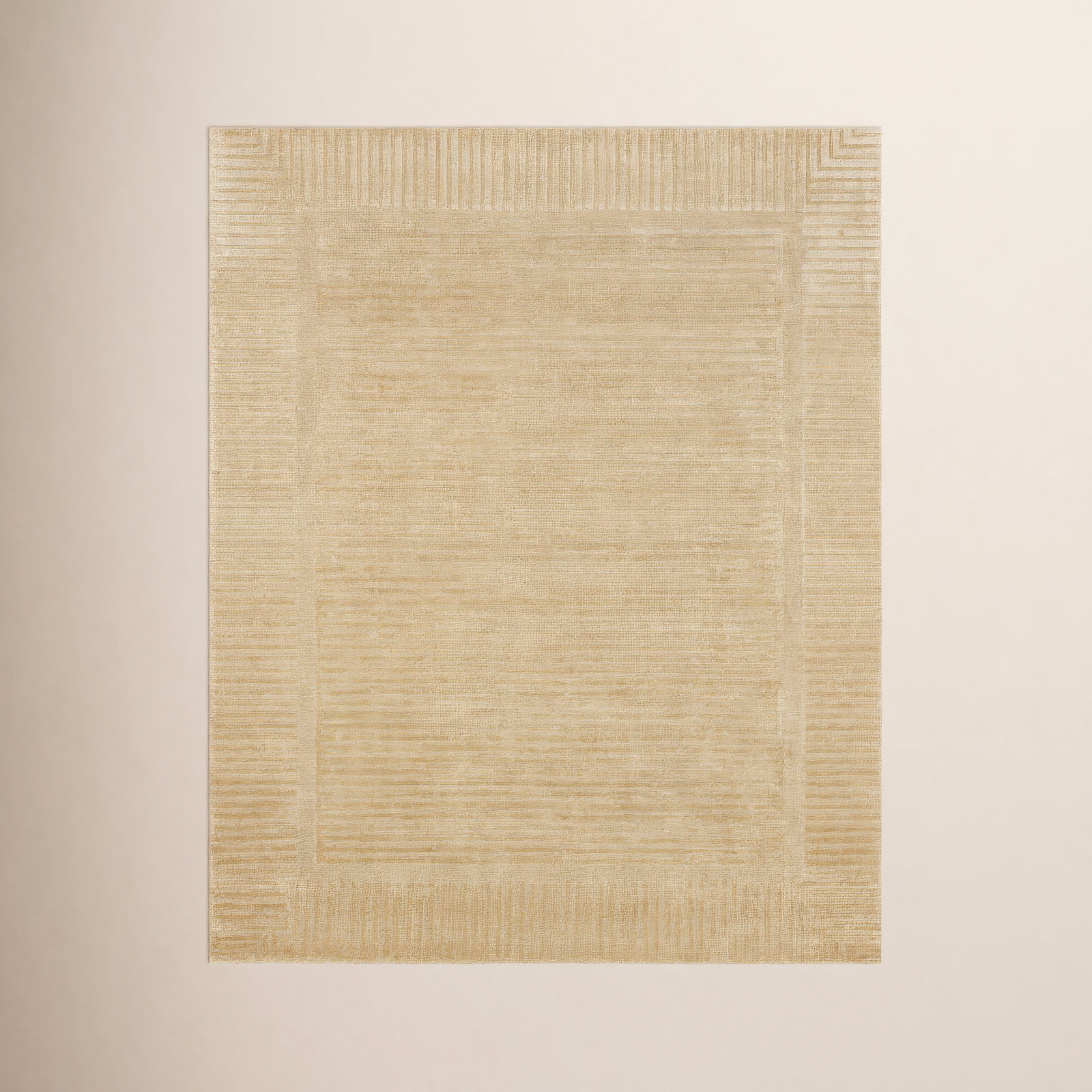Terra Firma Cream Striped Rug, Rectangle 9' x 12'