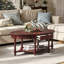 Table basse ovale 45 po avec tiroir et tablette de rangement pour le salon-1227301541