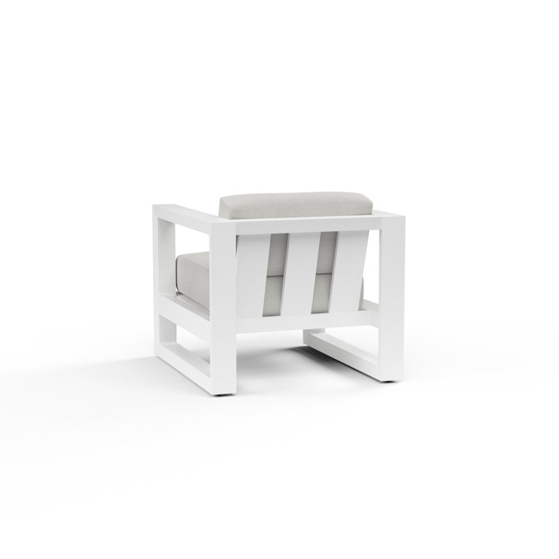 Newport Outdoor Lounge Chair, Cast Silver Sunbrella®