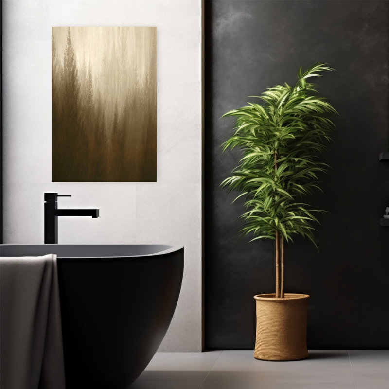 «Forest Haze», art mural abstrait ethereal, H 24 po x l 16 po