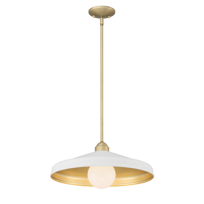 Luminaire suspendu dôme l 18 po Delilah, Blanc