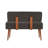 Karyana Extendable Dining Table & Chairs Set (5 Pieces), Walnut & Anthracite | Table: 50.8 x 29.5 x 31.5 in, Open: 64.2 in | Chairs: 18.5 x 35.4 x 17.7 in, Bench: 43.3 x 19.7 x 15.7 in | 100% Melamine Coated Particle Board, Modern Scandinavian Design