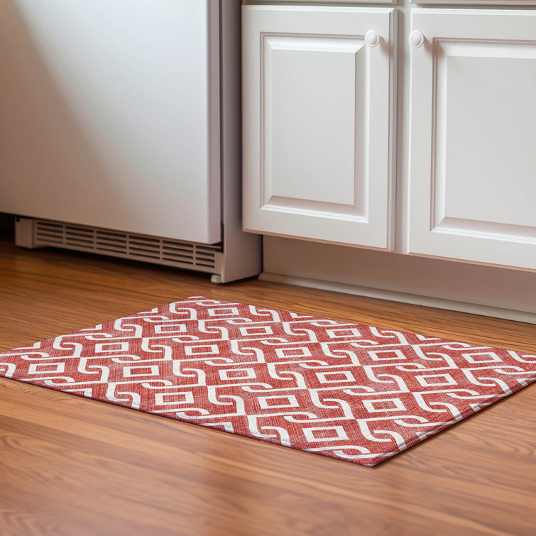 Premium Machine Washable Cerrito Red Rug