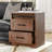 Set of 2 End Table with Charging Station,Side Sofa Table with Drawers, Nightstand with Power Outlets-2001737556