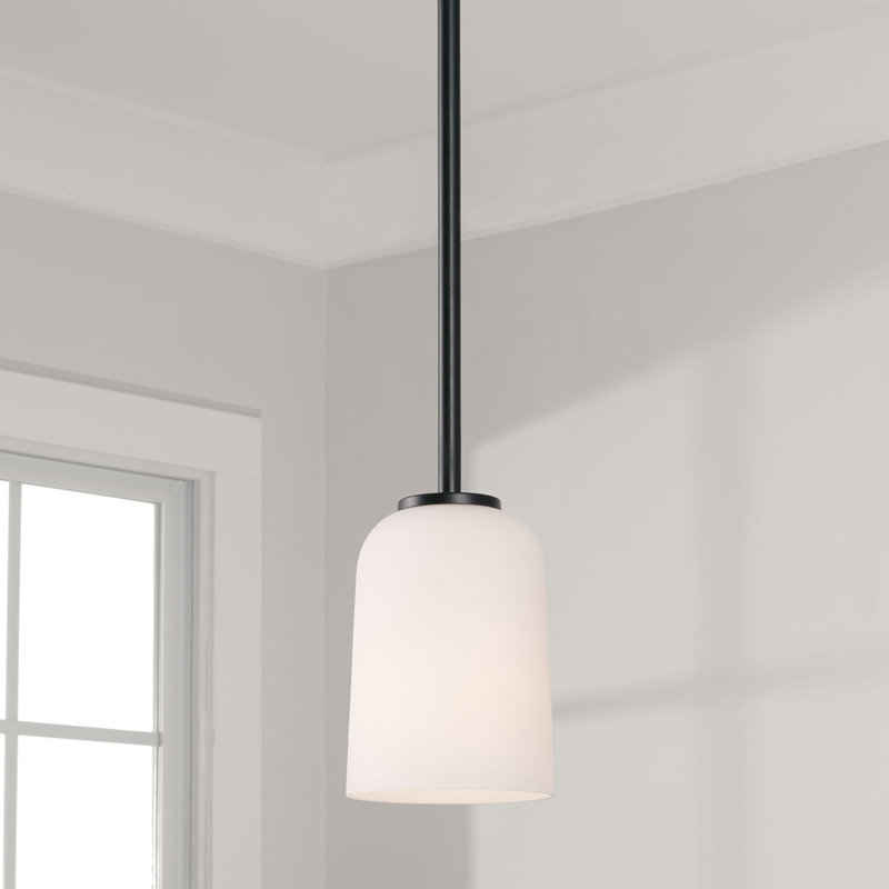 Luminaire suspendu 1 lumière Lawson, Noir mat