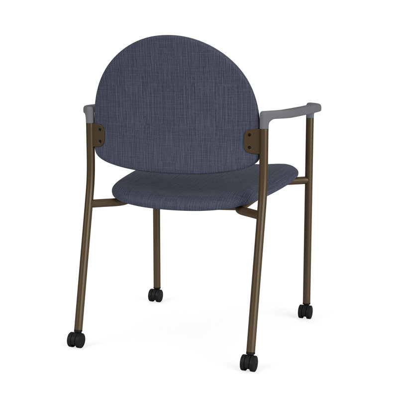 Chaise d'invité à chat avec roulettes, Bronze, Plot Line bleu marine