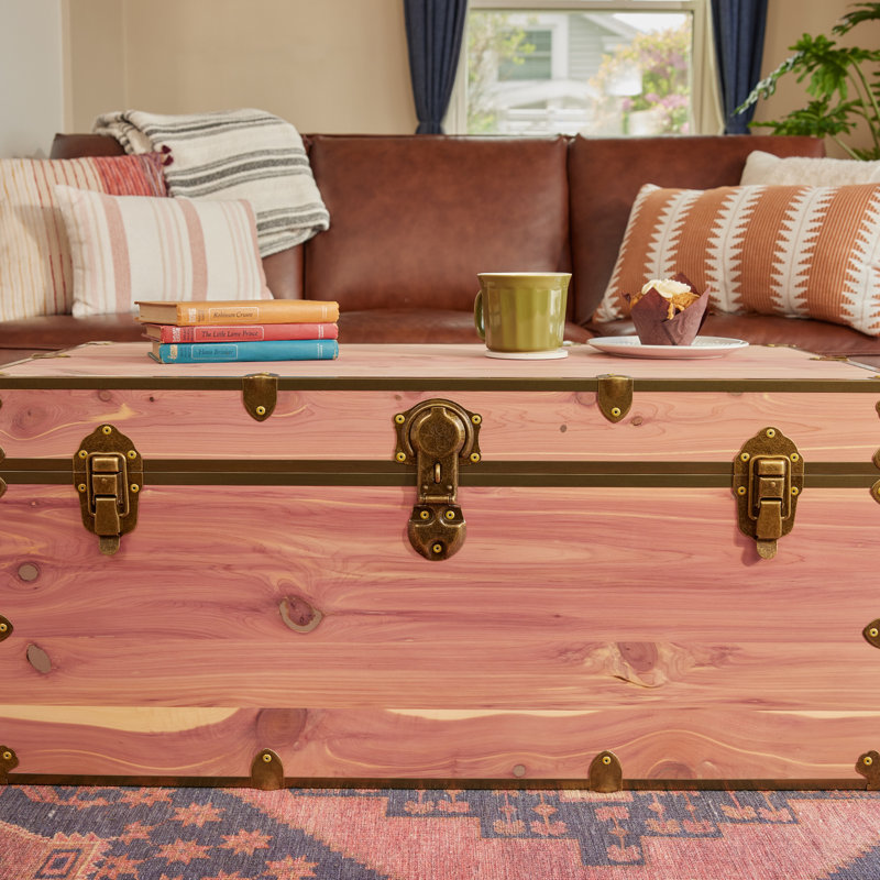 Table basse Rhino Knotty Cedar, Doré, H 18 po x L 20 po x l 40 po