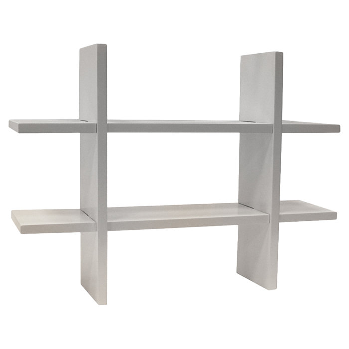 2 Piece Floating Shelf, White