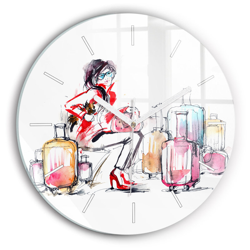Glass Wall Clock