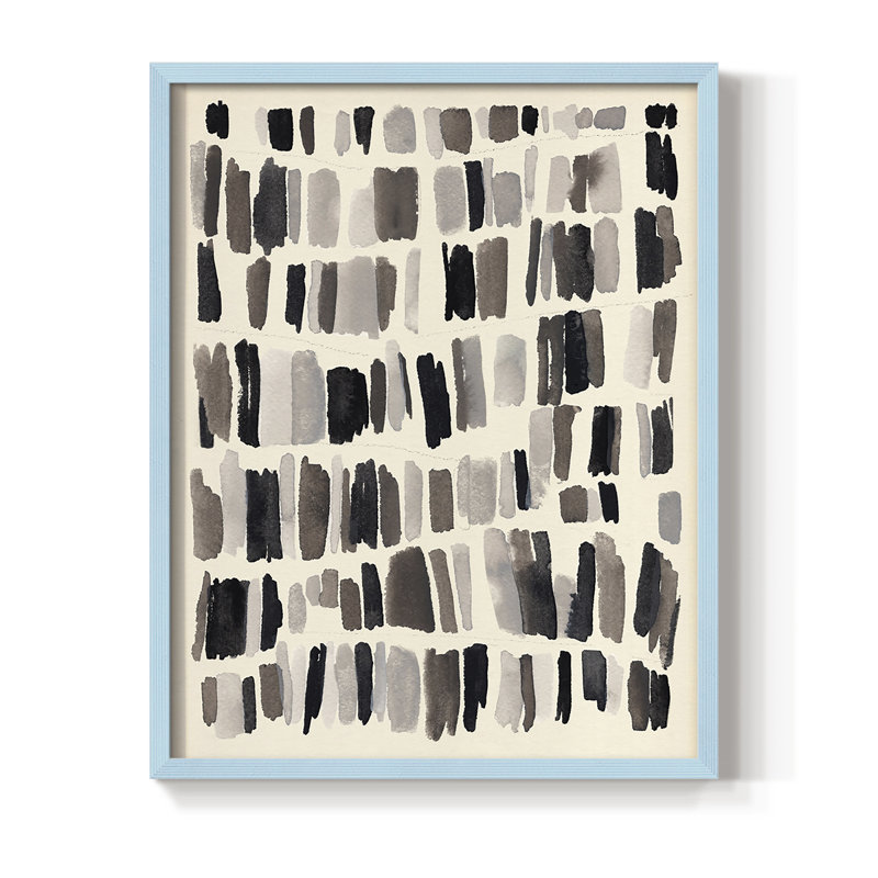 «Chalk and Flint II», reproduction encadrée - bois massif, Bleu, H 10 po x l 8 po