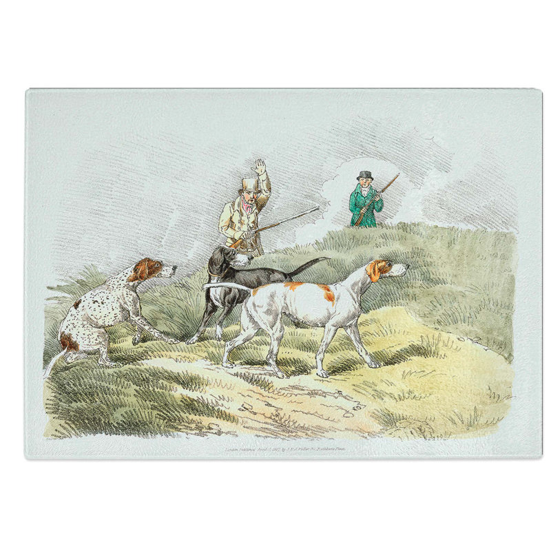 Glass Hounds On The Lookout by Henry Alken Chopping Board, 28.5 cm W x 20 cm L