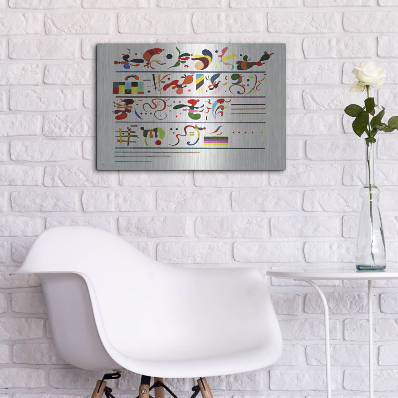 Ivy Bronx «Succession» par Wassily Kandinsky, art mural en métal, H 16 po x l 24 po