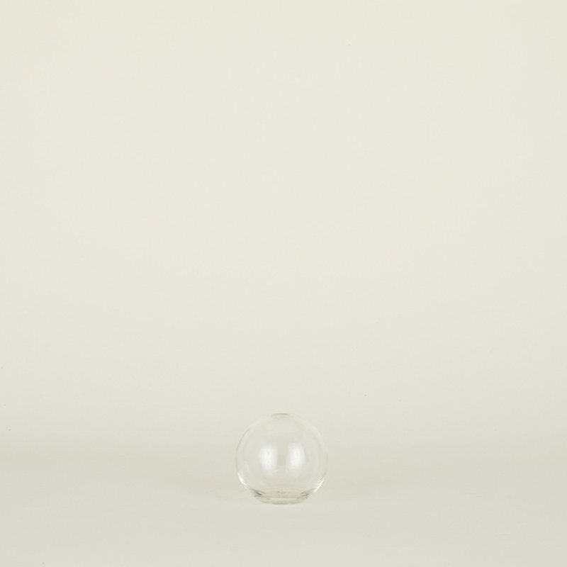 Aurora Clear Handblown Glass Sphere Table Vase