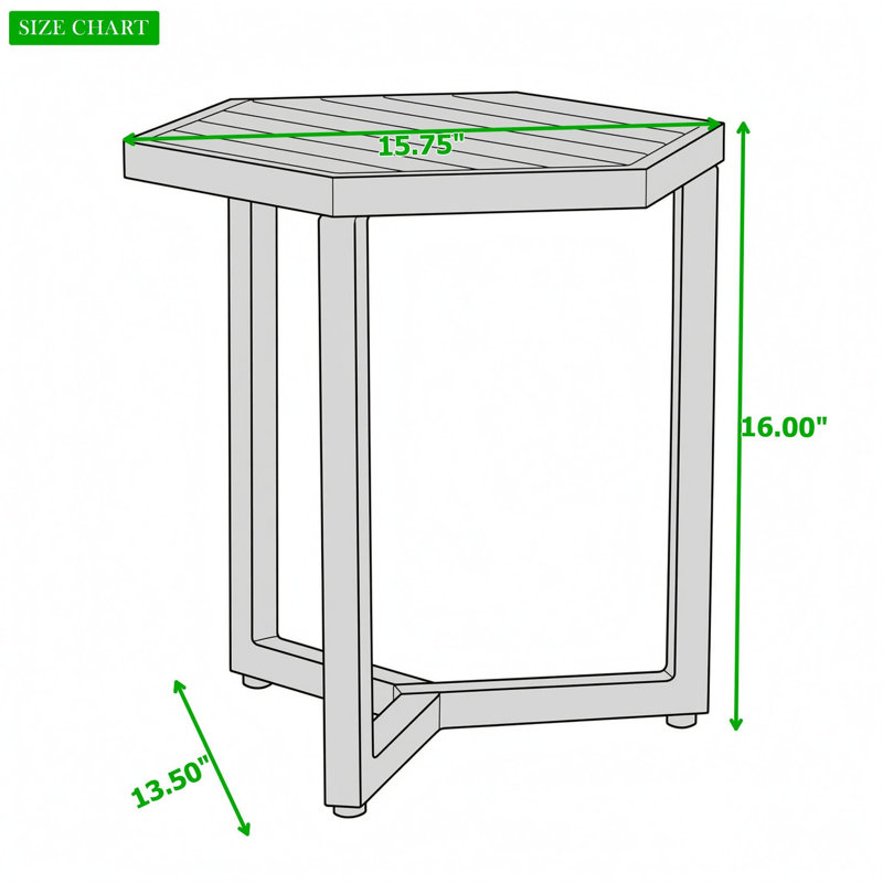 Table d'appoint d'extérieur avec bureau en bois