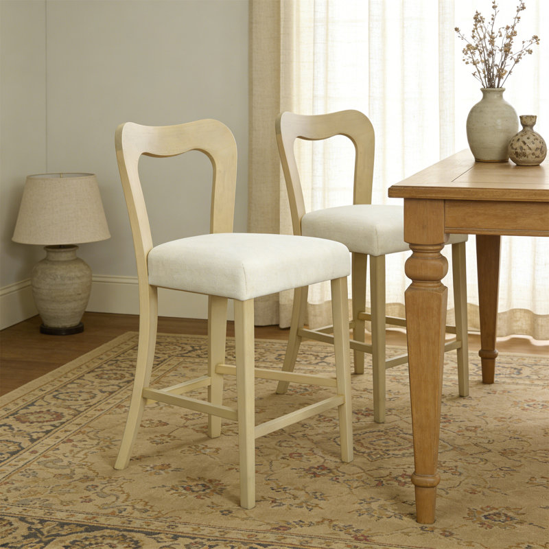 Counter Stool Without Arm Set Of 2, Natural Ash