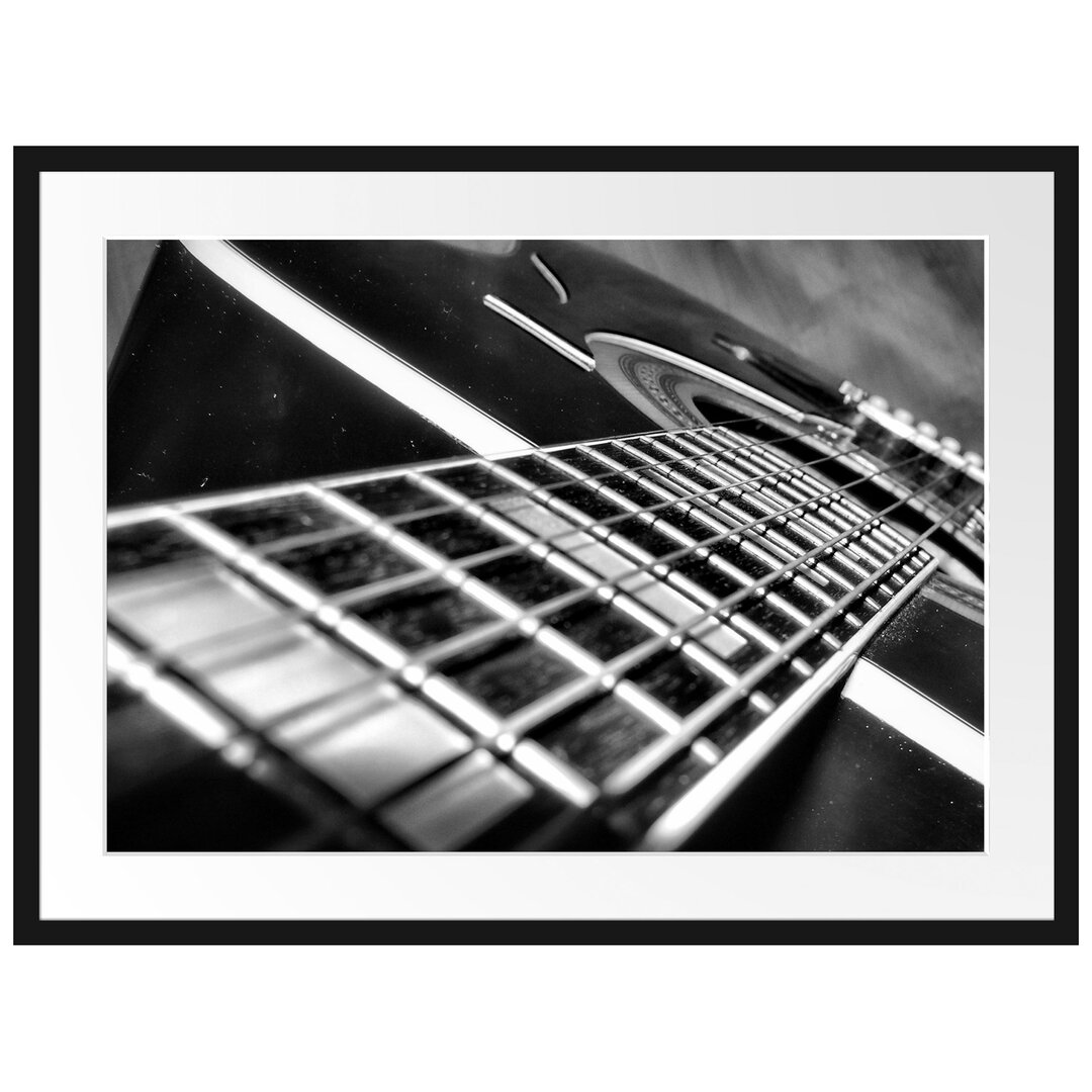 Gerahmtes Poster Gitarrensaiten