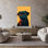 «Curious Pug Gaze», art mural moderne