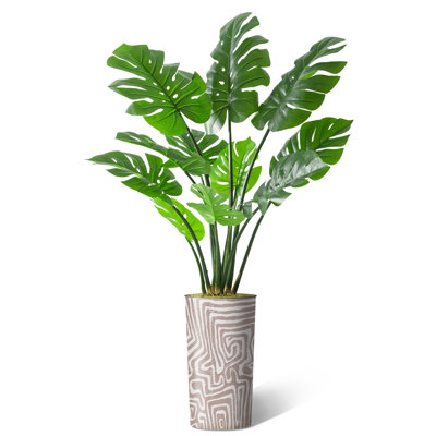 Faux Greenery Large Artificial Monstera Silk Plants Indoor And Outdoor Fake Floor Trees On Sale