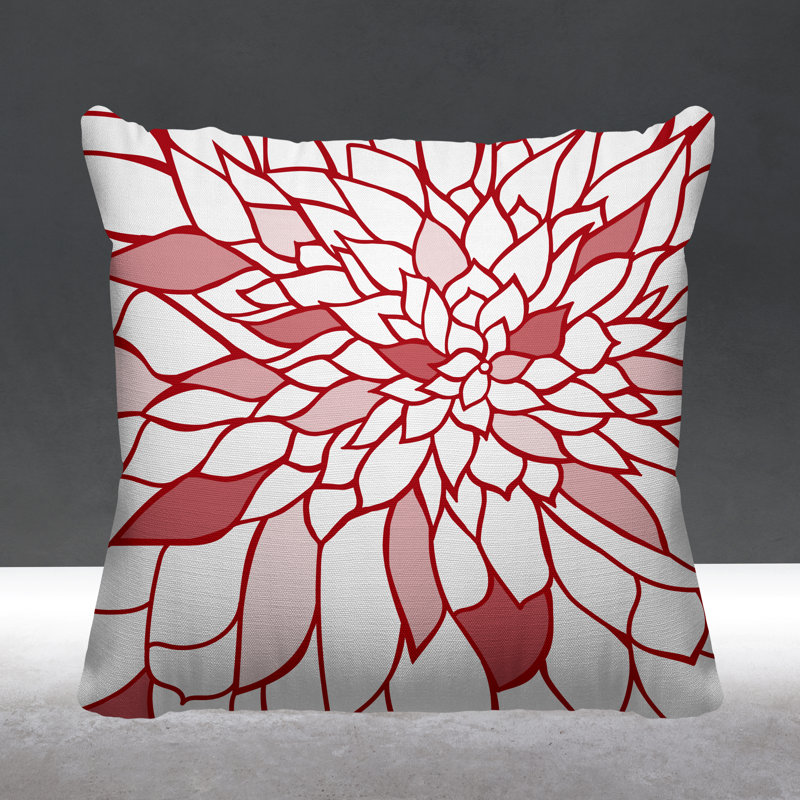 Coussin Romi, 15 po x 15 po, Rouge