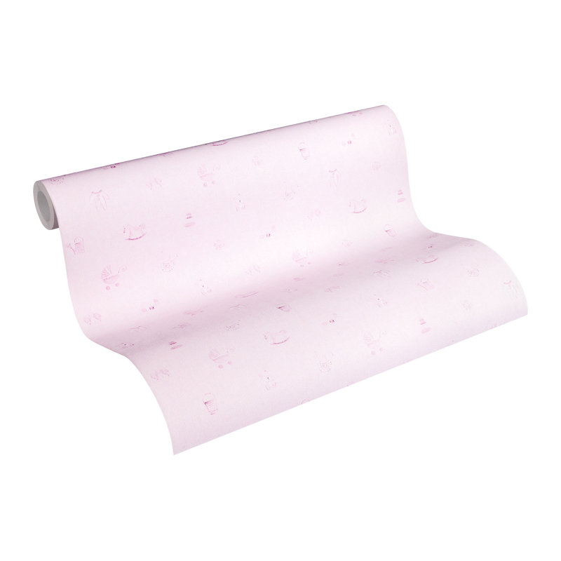 Early 10.05m x 53cm Matte Wallpaper Roll, Pink