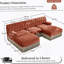 Canapé Chesterfield en U en velours-479672885-479673033