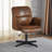 Upholstered Task Chair Cross Leg Vanity Chair Swivel Adjustable Height for Home Office-1901303522