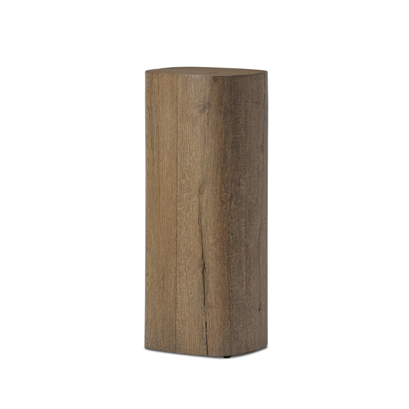Tycho Pedestal-Brown Oak Veneer, 40" H x 12" W x 12" D