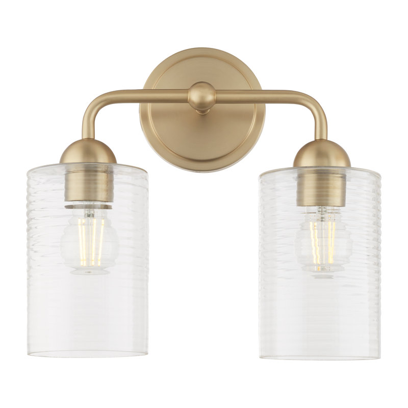 Meuble-lavabo 2 lumières CHARLOTTE, Antique Brass