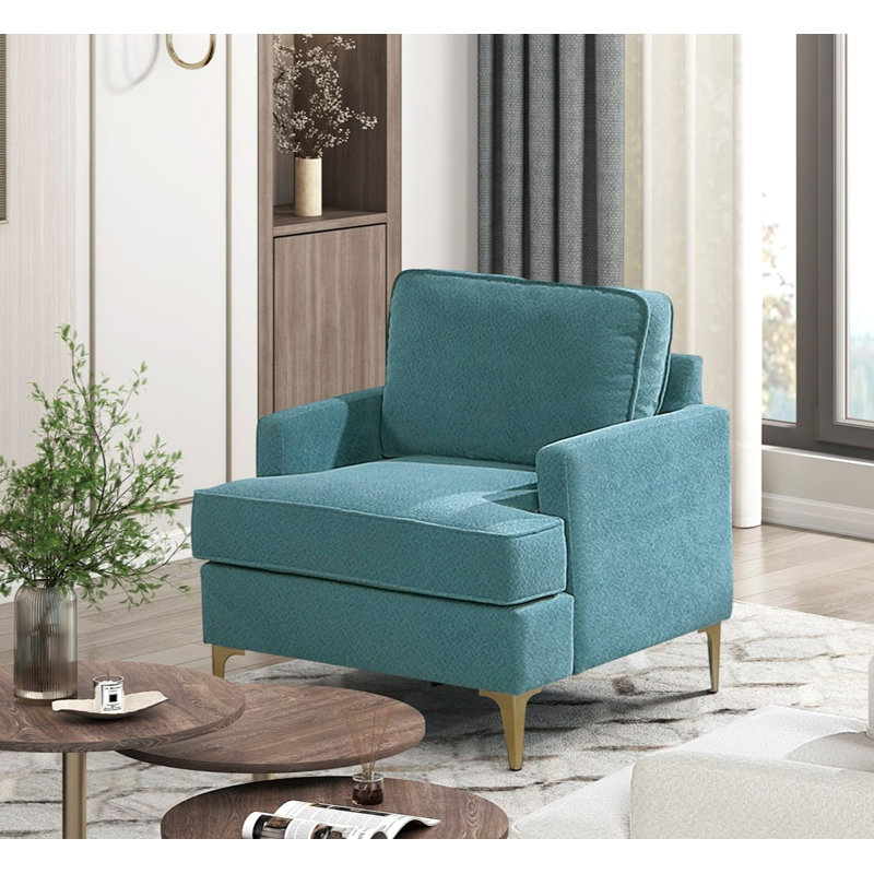 Chaise d'appoint 1pc Chenille, Paon