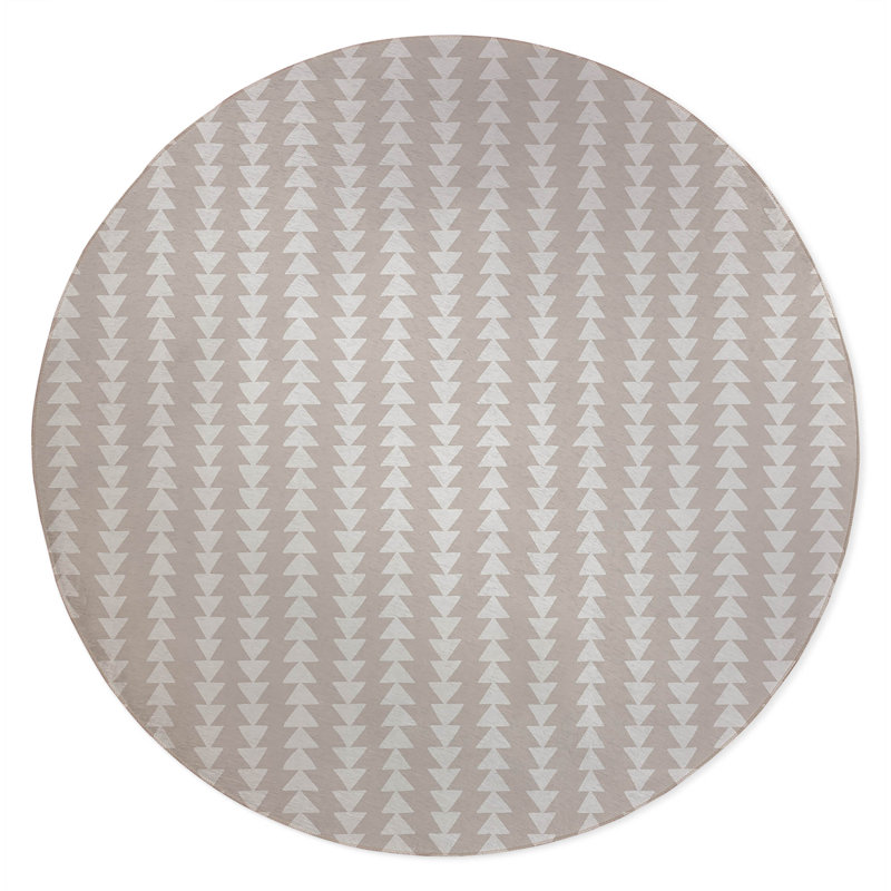 Tribal Arrows Non-Slip Outdoor Rug, Round 5'