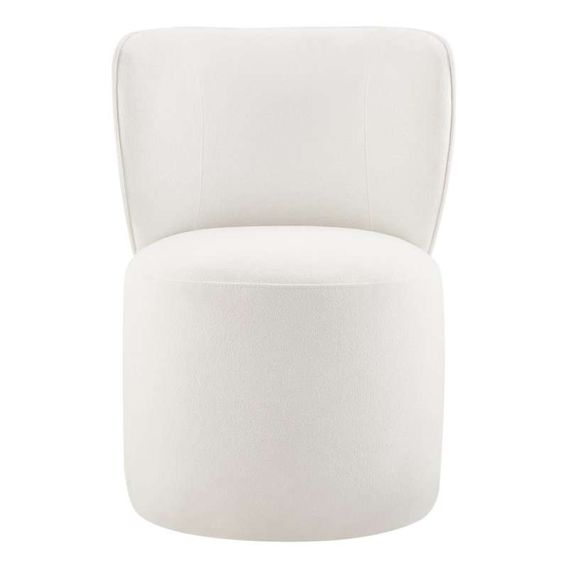 Chaise de salle à manger rembourrée Luckett, Ivoire élite