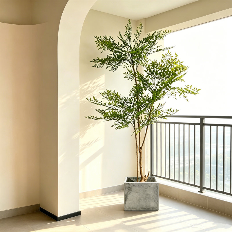 Plantes artificielles réalistes pour la décoration intérieure, Grey