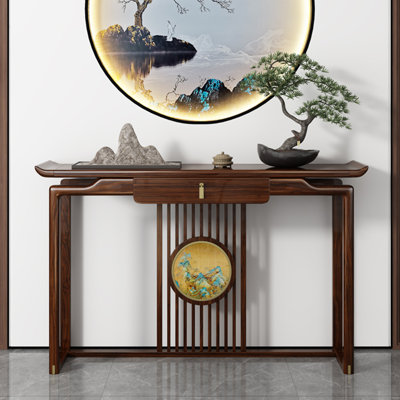 Nouvelle table de véranda entièrement en bois massif de style chinois