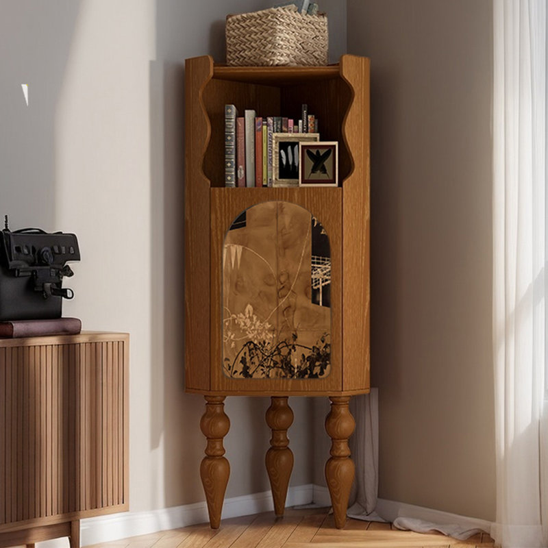 Bibliothèque d'angle française de style français, Brun