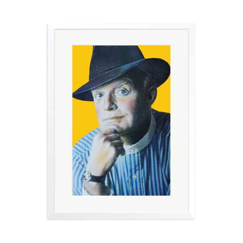 Truman Capote, 31" H x 23" W, White