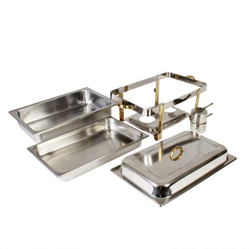 Gold Accented Oblong Chafer 8 L