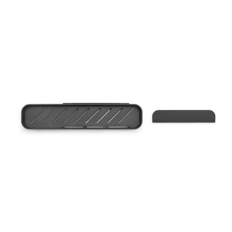 Brabantia MindSet Shower Shelf with Squeegee, Dark Grey